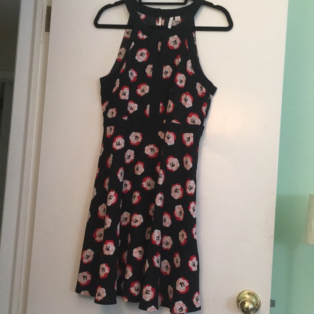 Floral black dress